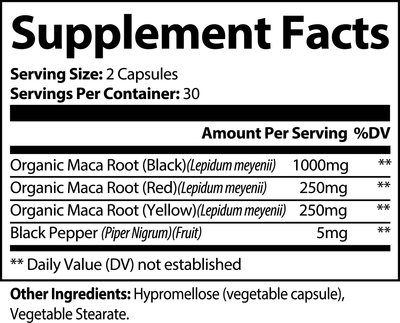 Maca Plus Premium Triple Maca Blend For Energy, Hormone Balance Vitality