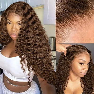Long Curly Synthetic Wigs Lace Front