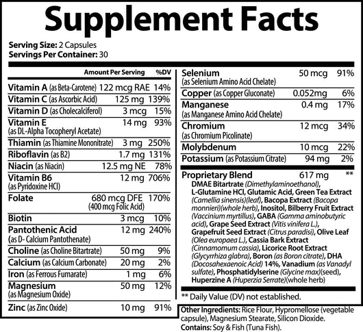 NOOTROPIC BRAIN AND FOCUS FORMULA